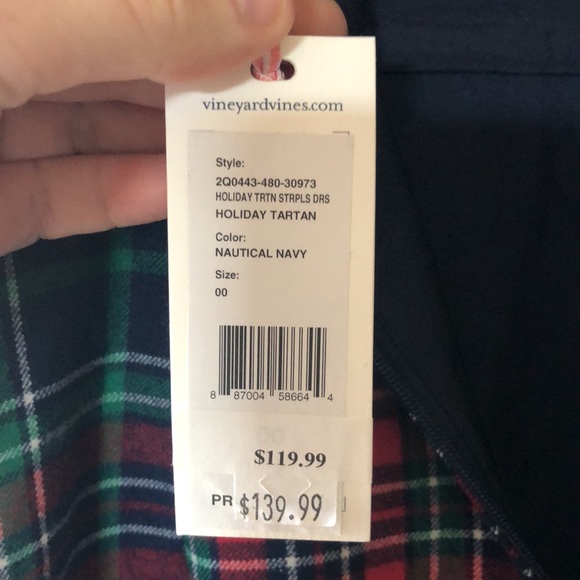 NWT Vineyard Vines strapless dress - Picture 6 of 7